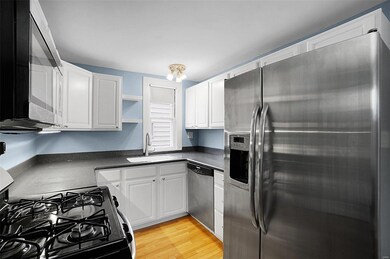 Lots of countertop space and cabinets and stainless steel appliances are included in the sale!