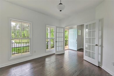 Study with French doors.