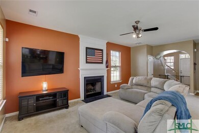 Living room looking at front door