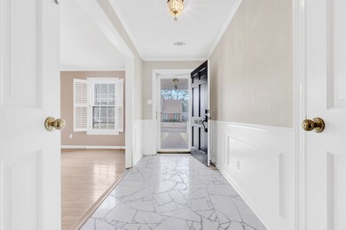 Interior space featuring visible vents, marble fin