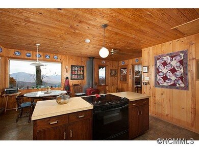 generous kitchen with view