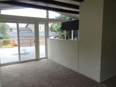 view of deck from living room