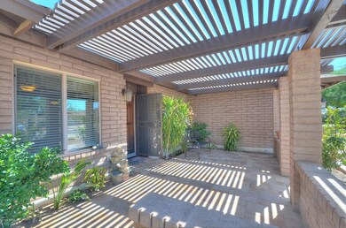 Lattice Covered Courtyard Entry