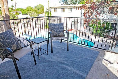 Private side balcony overlooking the poo