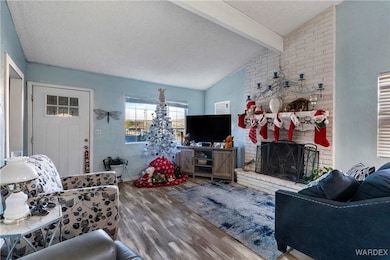 Living room featuring hardwood / wood-style floors