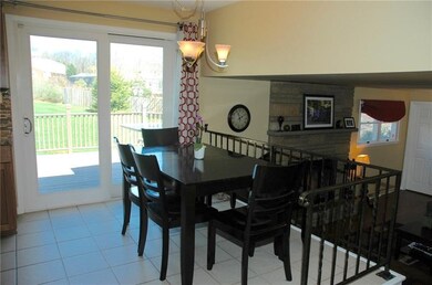 Eat in area in the kitchen open to the family room