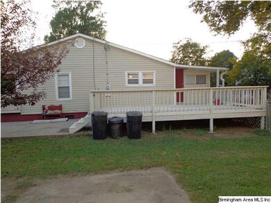 Side view showing extra large deck
