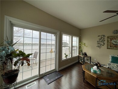 Living area on the main floor steps out to a Trek-