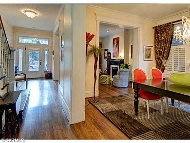 Foyer - VIew from Dining Room to Living Room and Front Foyer