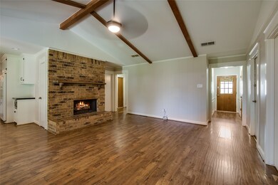 High ceilings in living area