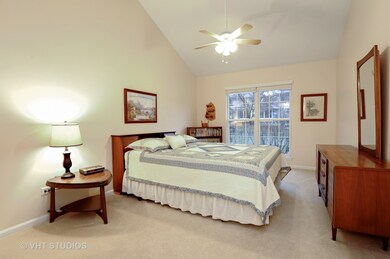 Large Master Bedroom with vaulted ceiling.  Ceilin