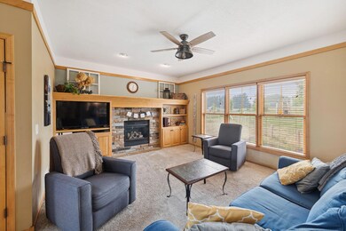 Cozy living room with a fireplace