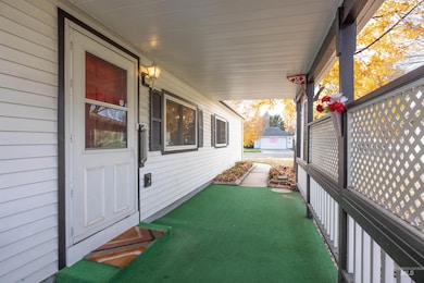 View of covered porch