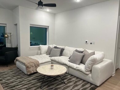 Living room featuring light wood finished floors 