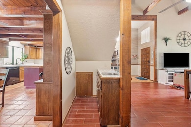 Wet bar area with under the stair storage