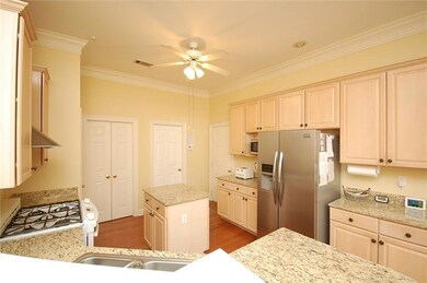 Kitchen with Granite Counters and pickled cabinets