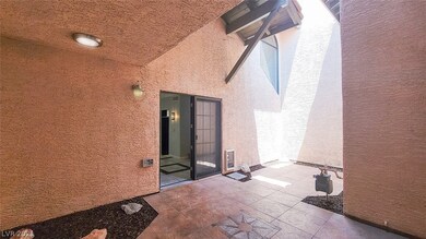 Gated interior courtyard...