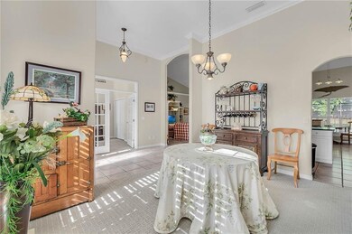 Formal Dining room flows to the kitchen
