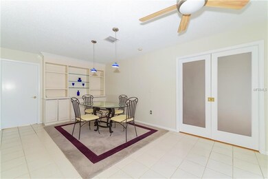Large dining room with built-ins.  Dining room fur