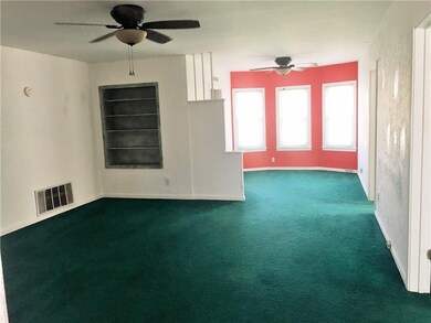 view in from front door, living room and dining ar