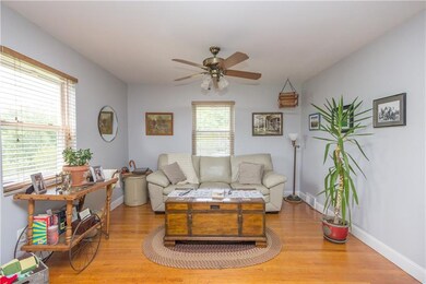 Living Room View 2.  Warm hardwoods pop with the n