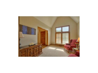 Vaulted ceiling in sitting room.