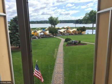 View out back door of building