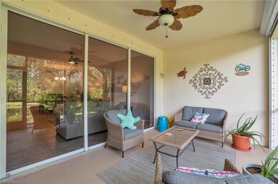 Sunroom with ceiling fan