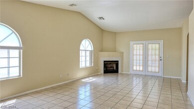 Fireplace and tile flooring