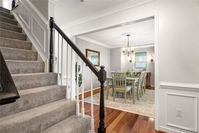 New carpet on staircase.