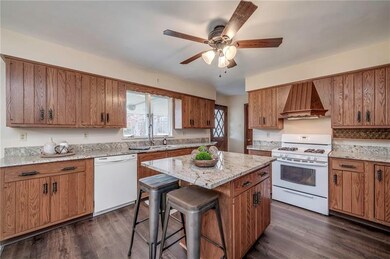 Newly updated kitchen granite counter tops and han