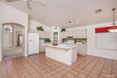 Kitchen and family room