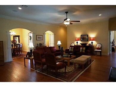 Living Room. Arched openings make for open floorpl