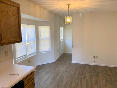 Bay window in dining area