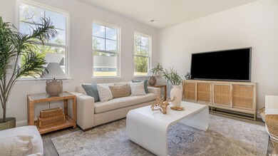 Living room with wood finished floors
