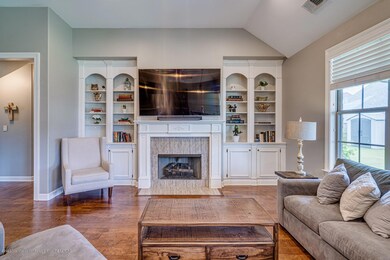 Fireplace with Built-in Bookcases
