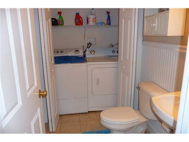 View. 1/2 Bath with laundry room on first floor.