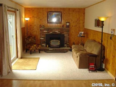 Family Room Fresh paint - fireplace w/wood-burning