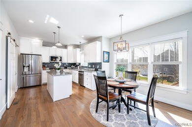 Beautiful natural light overflows into the breakfa