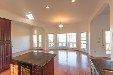 Kitchen into dining area