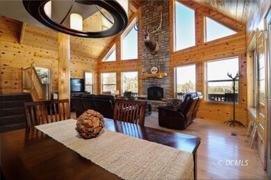 Open dining and living space