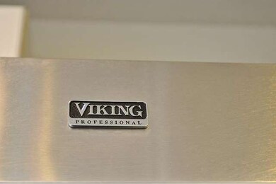 The remodeled kitchen features Viking professional