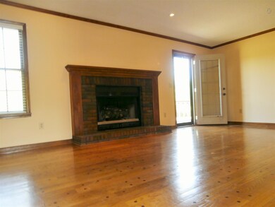 COMFORTABLE DEN WITH GAS FIREPLACE, GLEAMING HARDWOOD FLOORS AND OPENS ONTO LARGE ENTERTAINING DECK