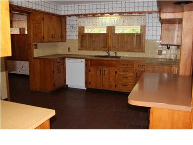 Kitchen view from the formal dining.