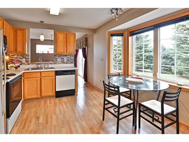 The large kitchen has a window to the dining room 