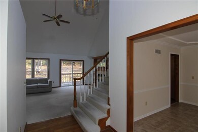 View from front door.  Dining room to the right.  