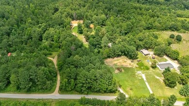 Aerial overview of property's location featuring a forest