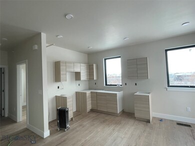 Kitchen with modern cabs and LVP flooring