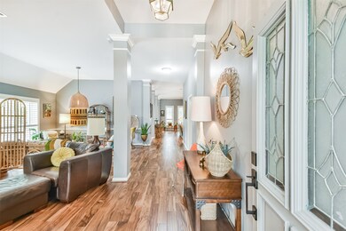 Gorgeous new hardwoods are a welcoming highlight of the entry.