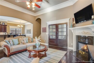 Beautifully finished open Living Room with triple 